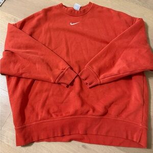 Orange women’s Nike long sleeve pullover size XS oversized SOFT inside